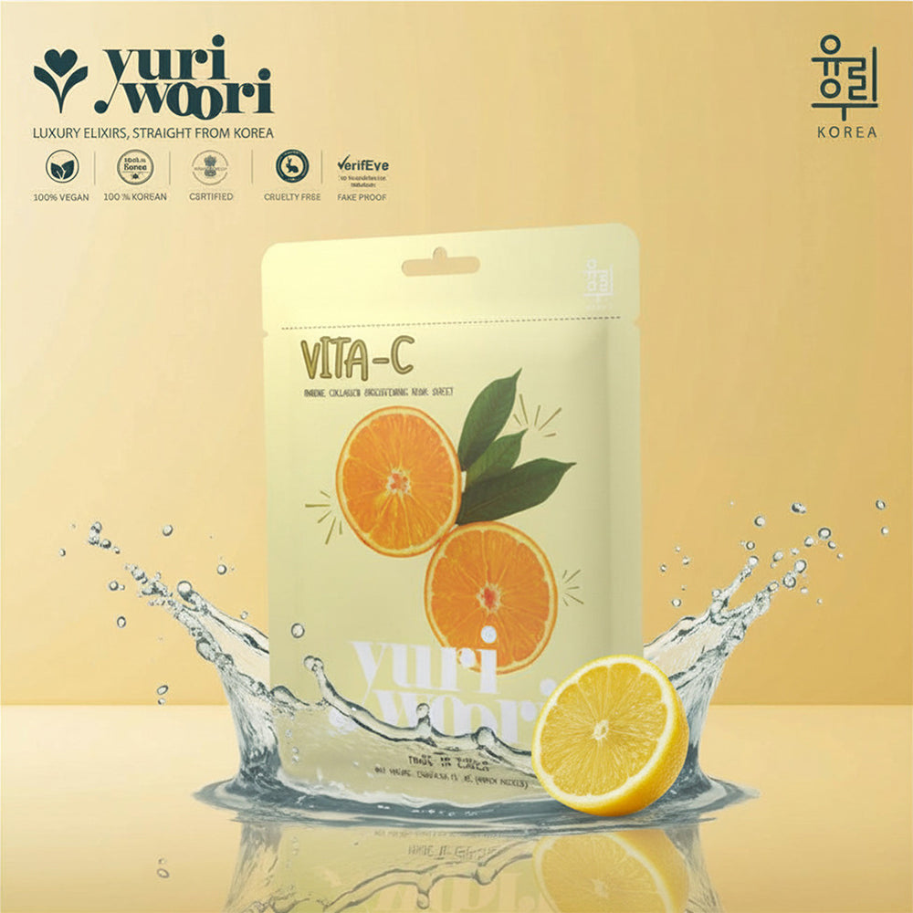 비타민 C 마린 콜라겐 한국산 시트 마스크 - 25ml