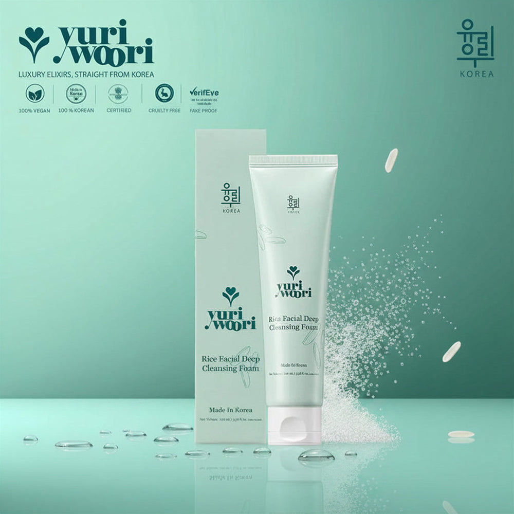 Korean Rice Facial Deep Cleansing Foam with Clean Plant Actives - 100ml