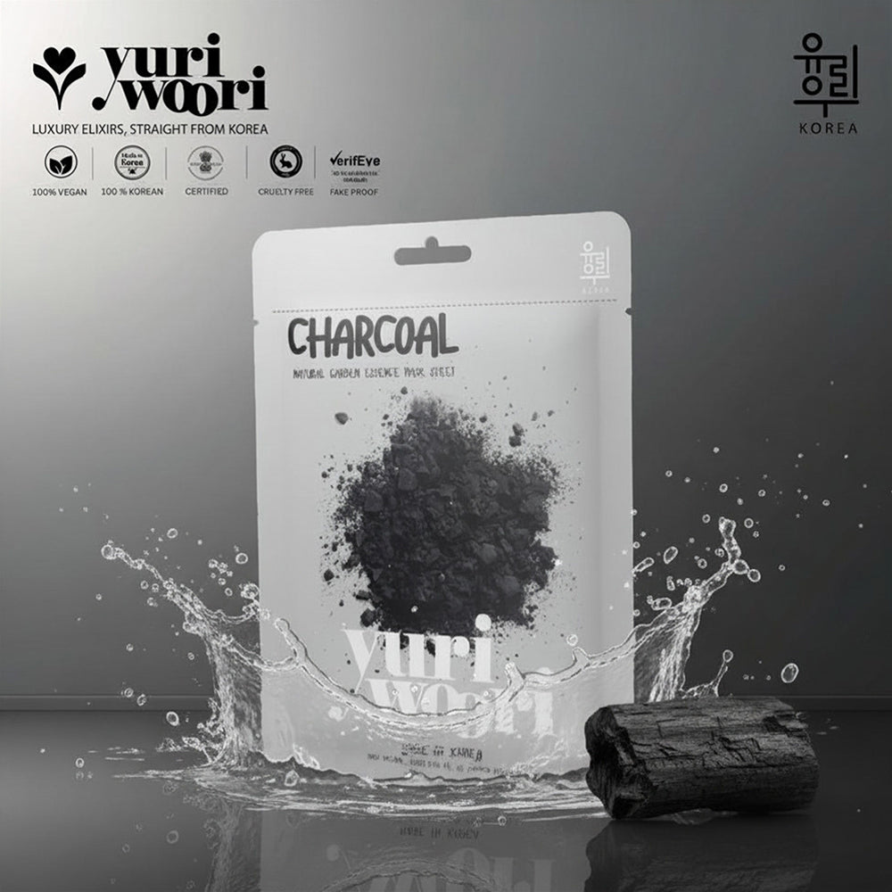 지성 피부 해독 및 정화를 위한 숯 시트 마스크 - 25ml