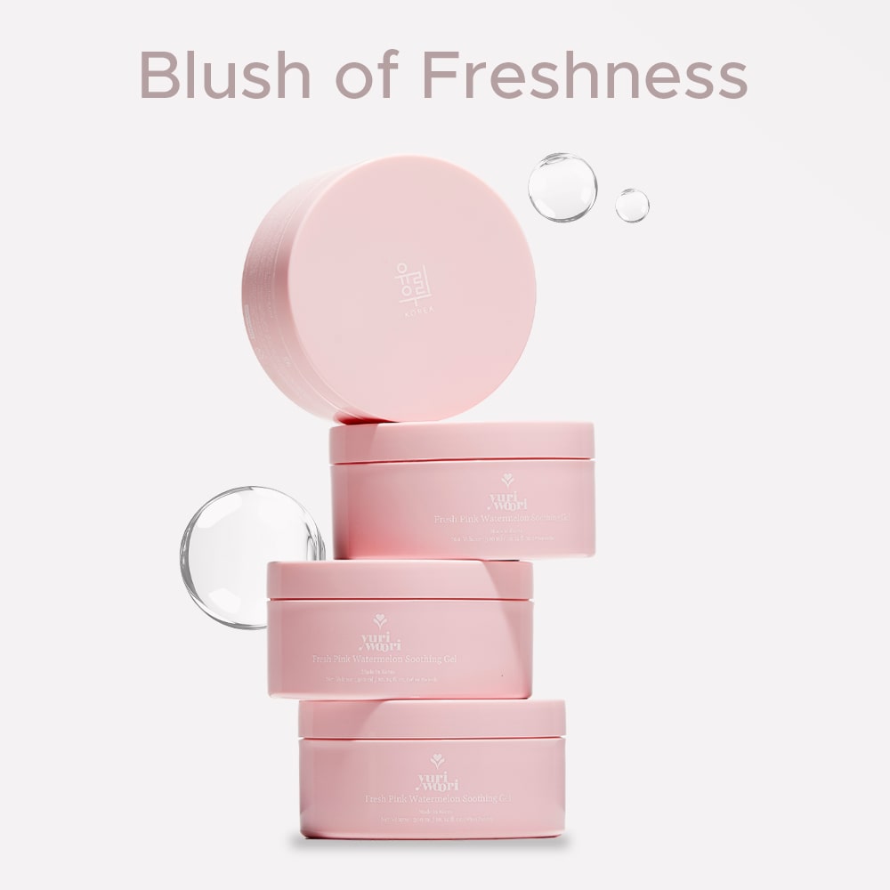 Repair Sensitive Skin with Korean Fresh Pink Watermelon Soothing Gel - 300ml