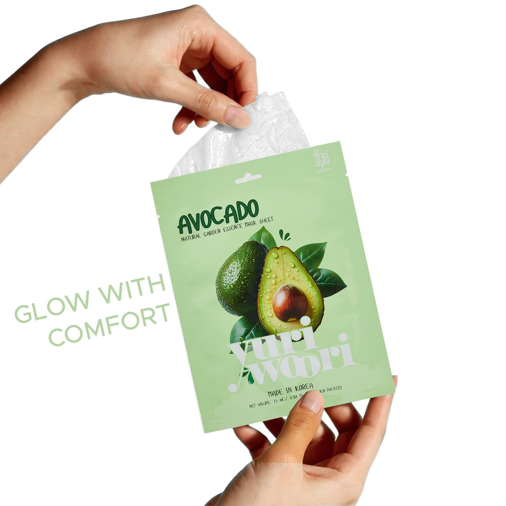 Deep Hydration Korean Avocado Sheet Mask with Hyaluronic Acid - 25ml