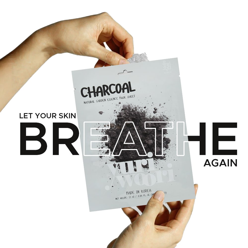 Charcoal Sheet Mask for Detoxifying & Clarifying Oily Skin - 25ml
