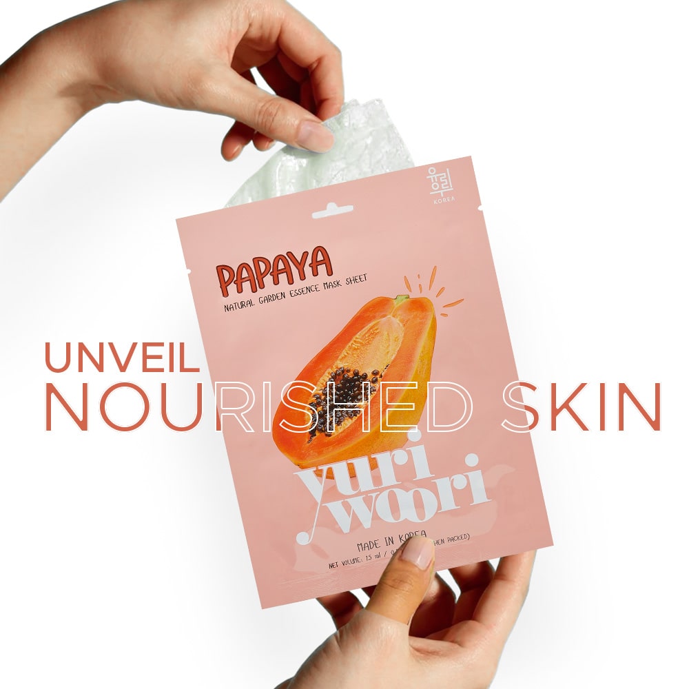 Exfoliating & Nourishing Sheet Mask with Papaya & Korean Plant Actives - 25ml
