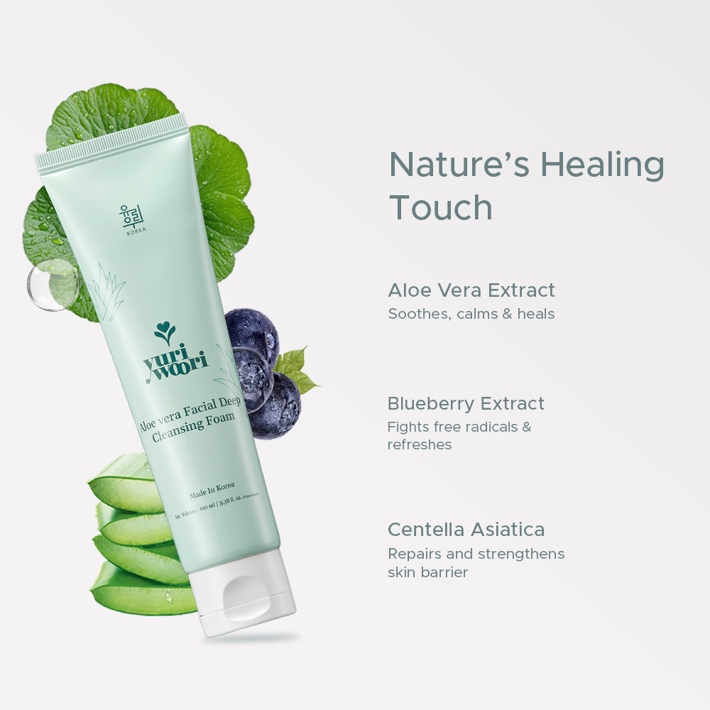 Aloe Vera Facial Deep Cleansing Foam - YuriWoori