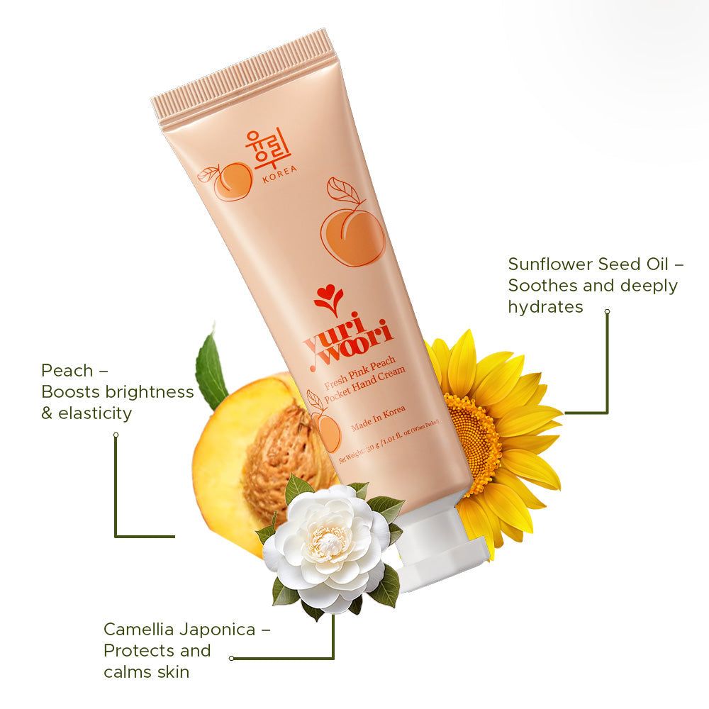 Fresh Pink Peach Pocket Hand Cream - YuriWoori