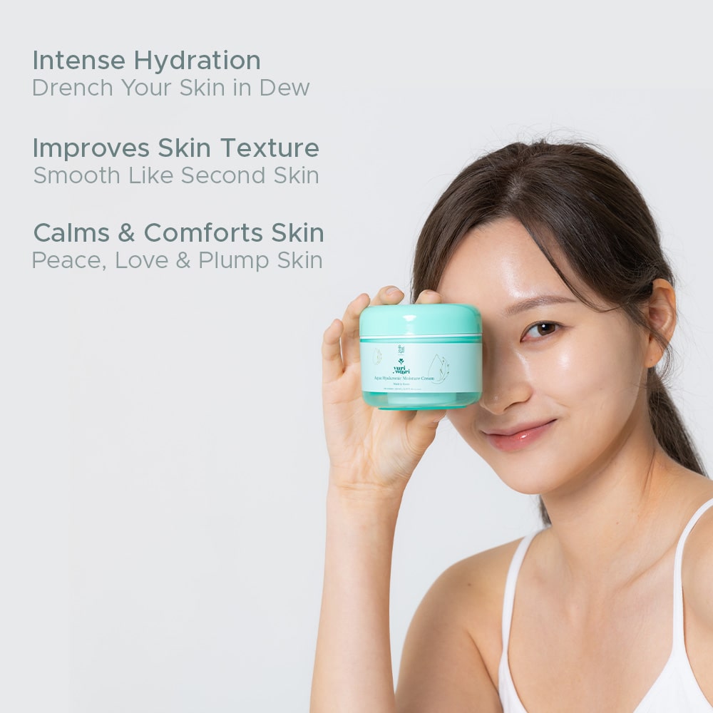 한국산 아쿠아 히알루론산 보습 크림 (퀴노아 & 귀리 함유) - 150ml