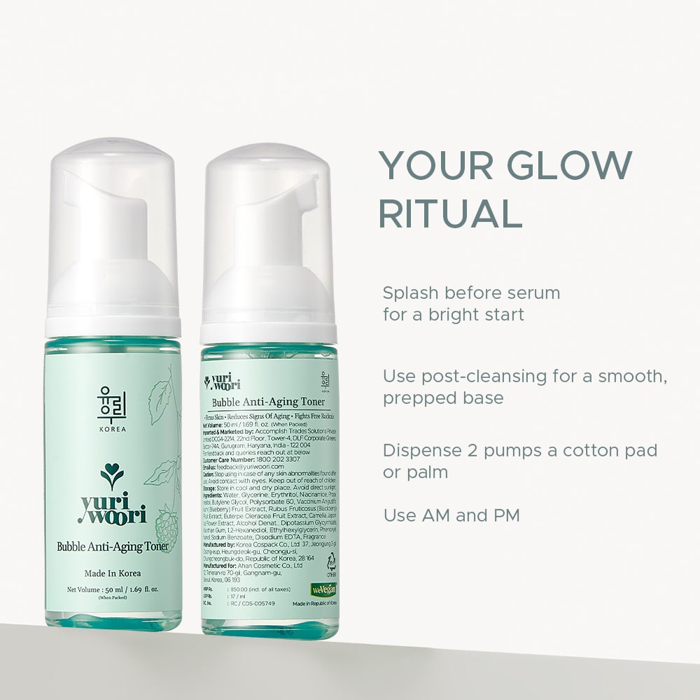 Korean Bubble Anti-Aging Toner with Berries and Acai - 50ml