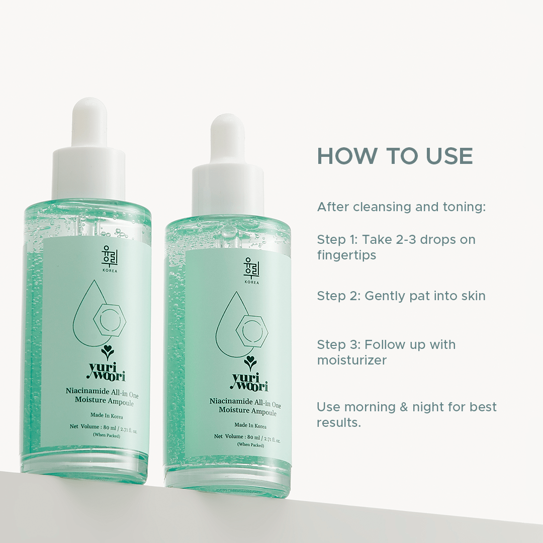 완벽한 광채를 위한 올인원 한국산 나이아신아마이드 모이스처 앰플 - 80ml
