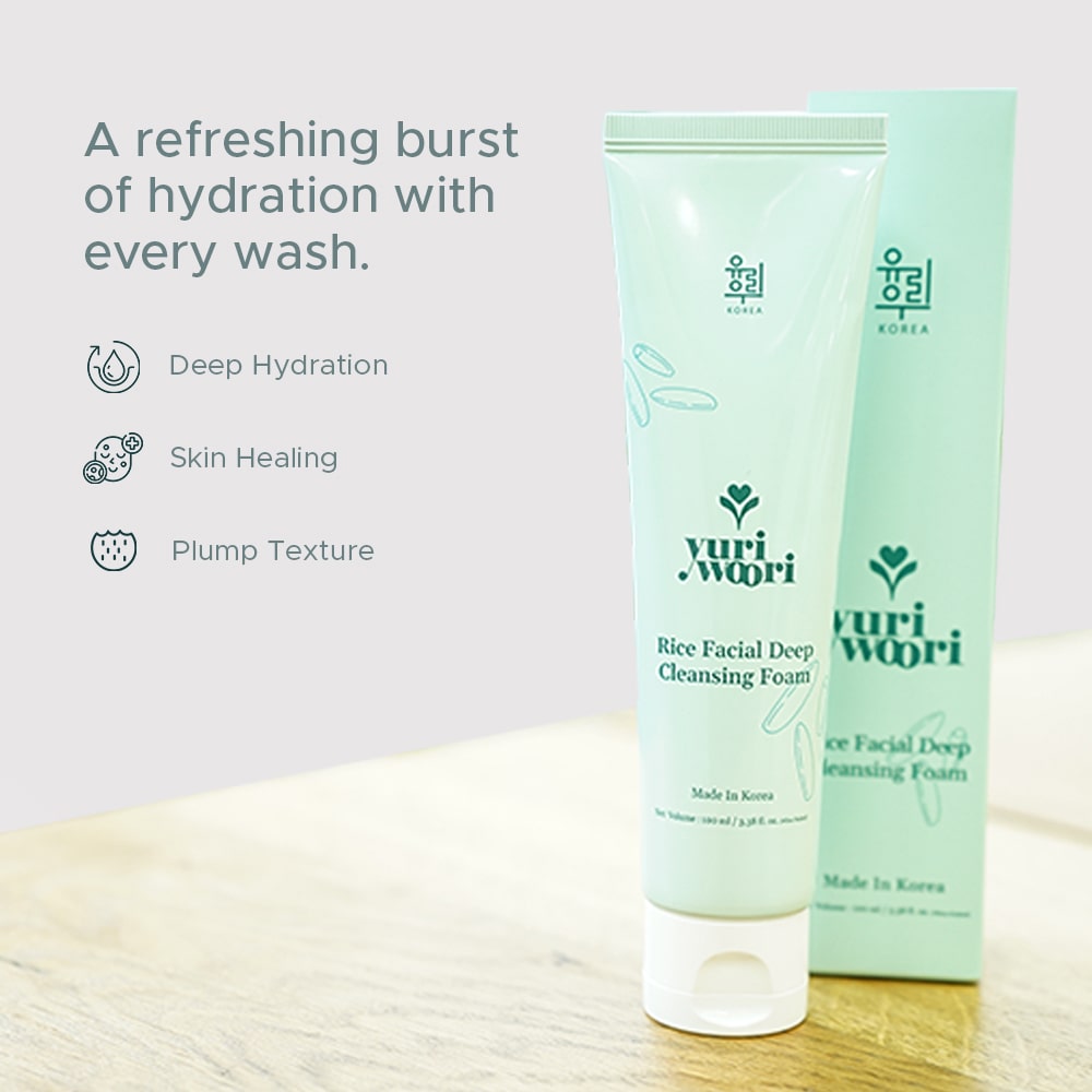 Korean Rice Facial Deep Cleansing Foam with Clean Plant Actives - 100ml