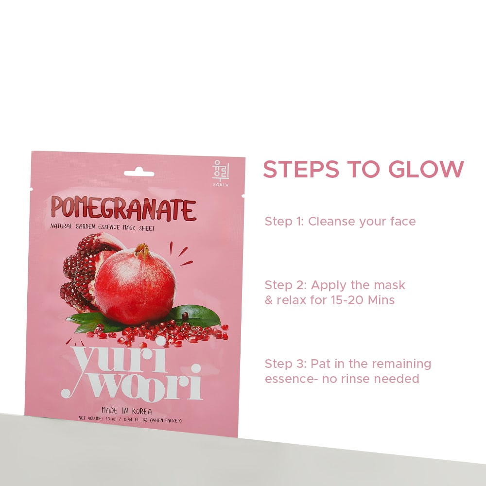 석류와 일본산딸기 추출물이 함유된 안티에이징 시트 마스크 - 25ml