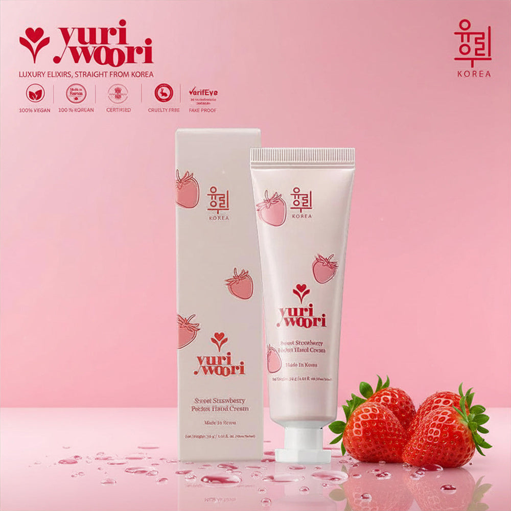 Revitalising K-Beauty Hand Cream with Strawberry & Natural AHAs - 30 ml