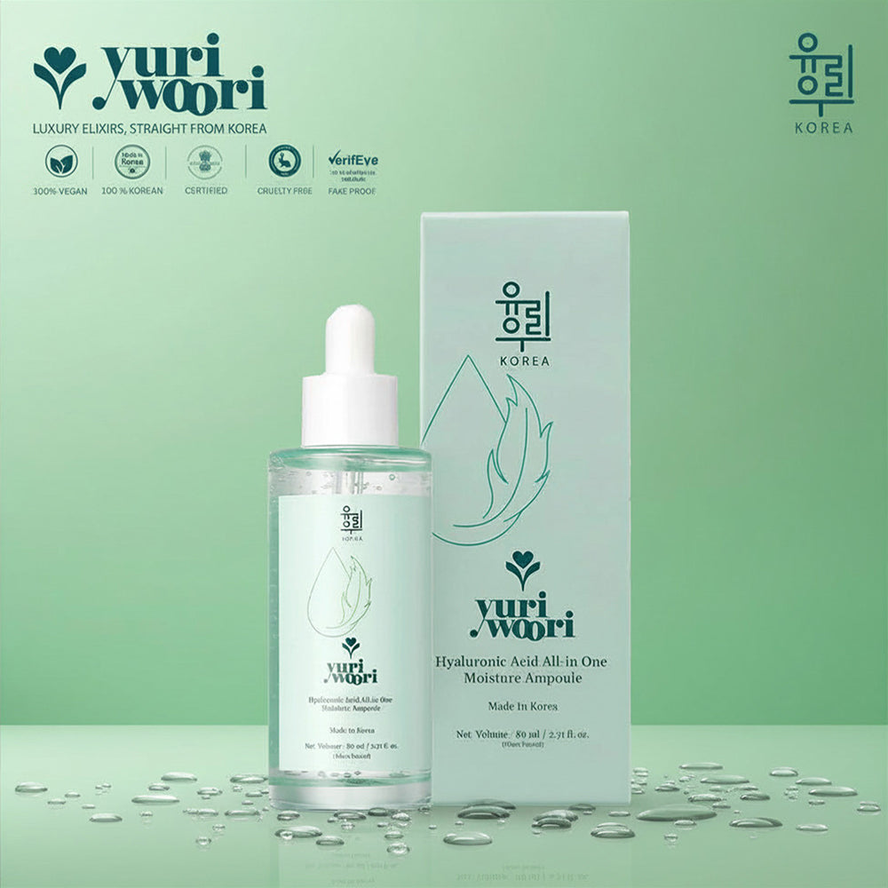 All-In-One Korean Hyaluronic Acid Moisture Ampoule for Sensitive Skin - 80ml