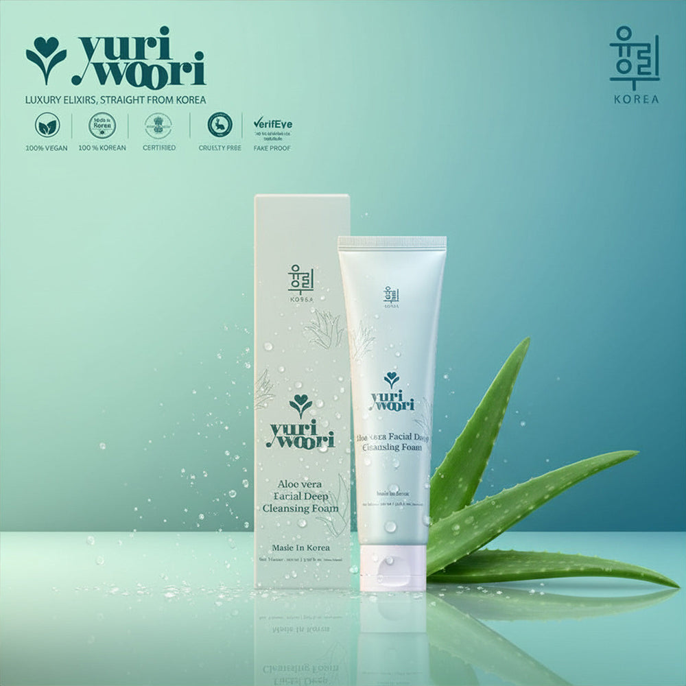 Aloe Vera Facial Deep Cleansing Foam with Korean Botanicals - 100ml