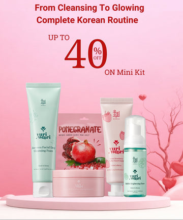 Mini Kit - All in One - Aloe Vera Facial Deep Cleansing Foam 100ml + Hand Cream with Strawberry 30ml + Bubble Brightening Toner with Rice Bran 50ml + Watermelon Soothing Gel - 300ml