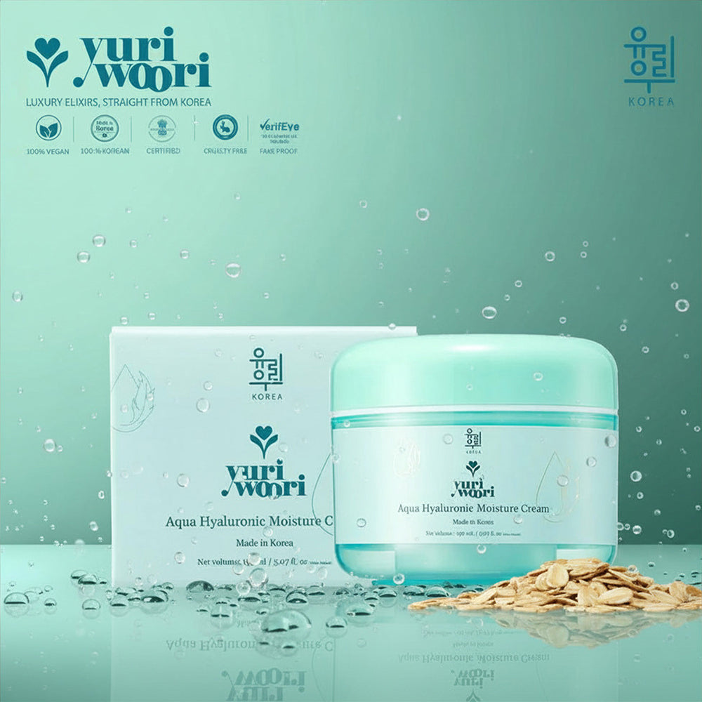 Korean Aqua Hyaluronic Moisture Cream with Quinoa and Oats - 150ml
