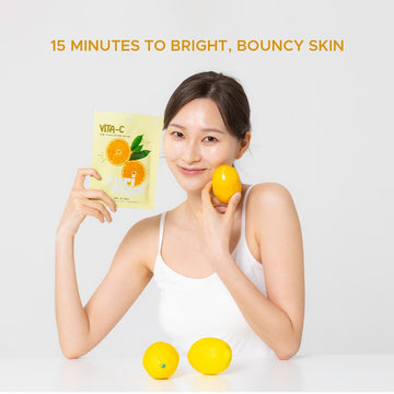 비타민 C 마린 콜라겐 한국산 시트 마스크 - 25ml