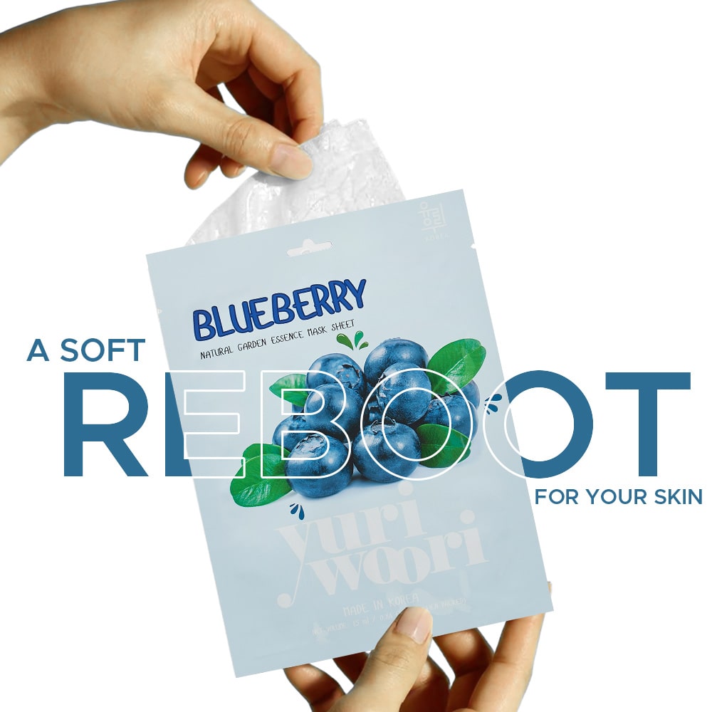 Antioxidant Sheet Mask with Blueberry & Korean flowers extracts - 25ml
