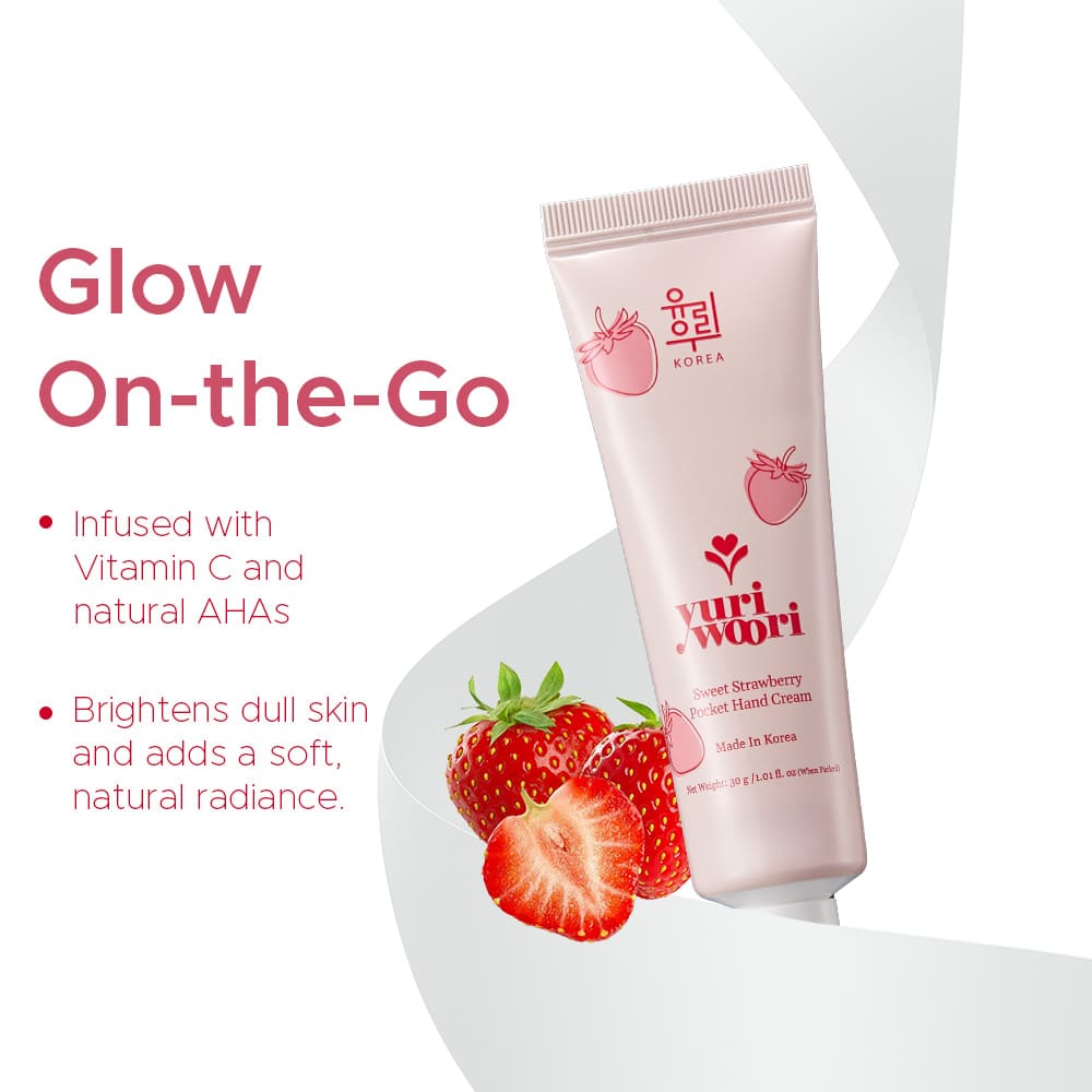 Revitalising K-Beauty Hand Cream with Strawberry & Natural AHAs