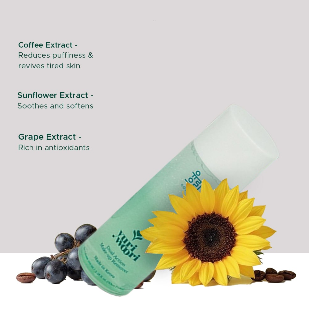 No Residue, Dual Action Make-Up Remover Powered by Korean Plant Actives - 100ml