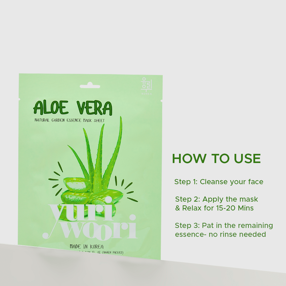 민감성 피부를 위한 진정 및 상쾌한 알로에 베라 시트 마스크 - 25ml