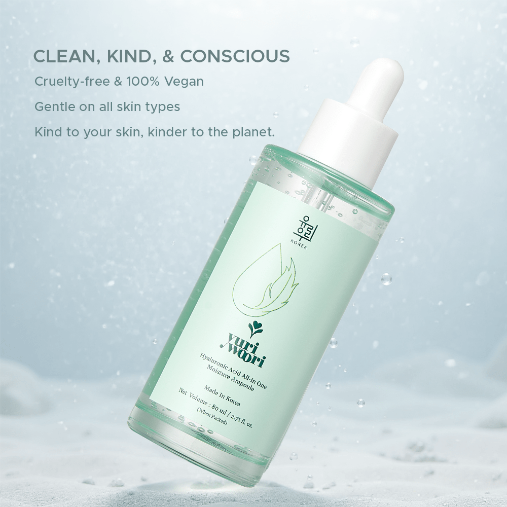 All-In-One Korean Hyaluronic Acid Moisture Ampoule for Sensitive Skin - 80ml