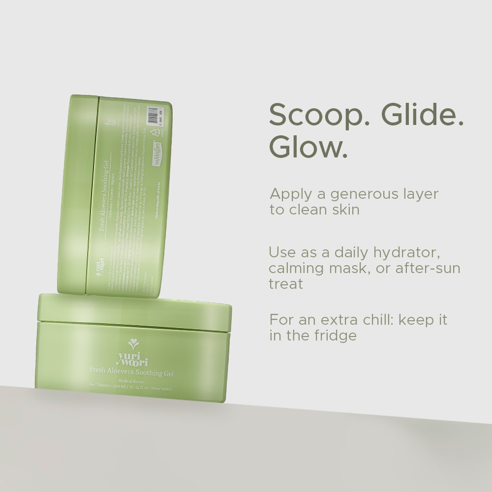 한국산 식물 성분을 함유한 모공 수축 프레쉬 알로에베라 수딩 젤 - 300ml