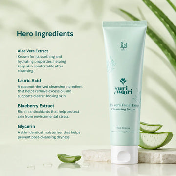 Yuri Woori Aloevera Facial Deep Cleansing Foam