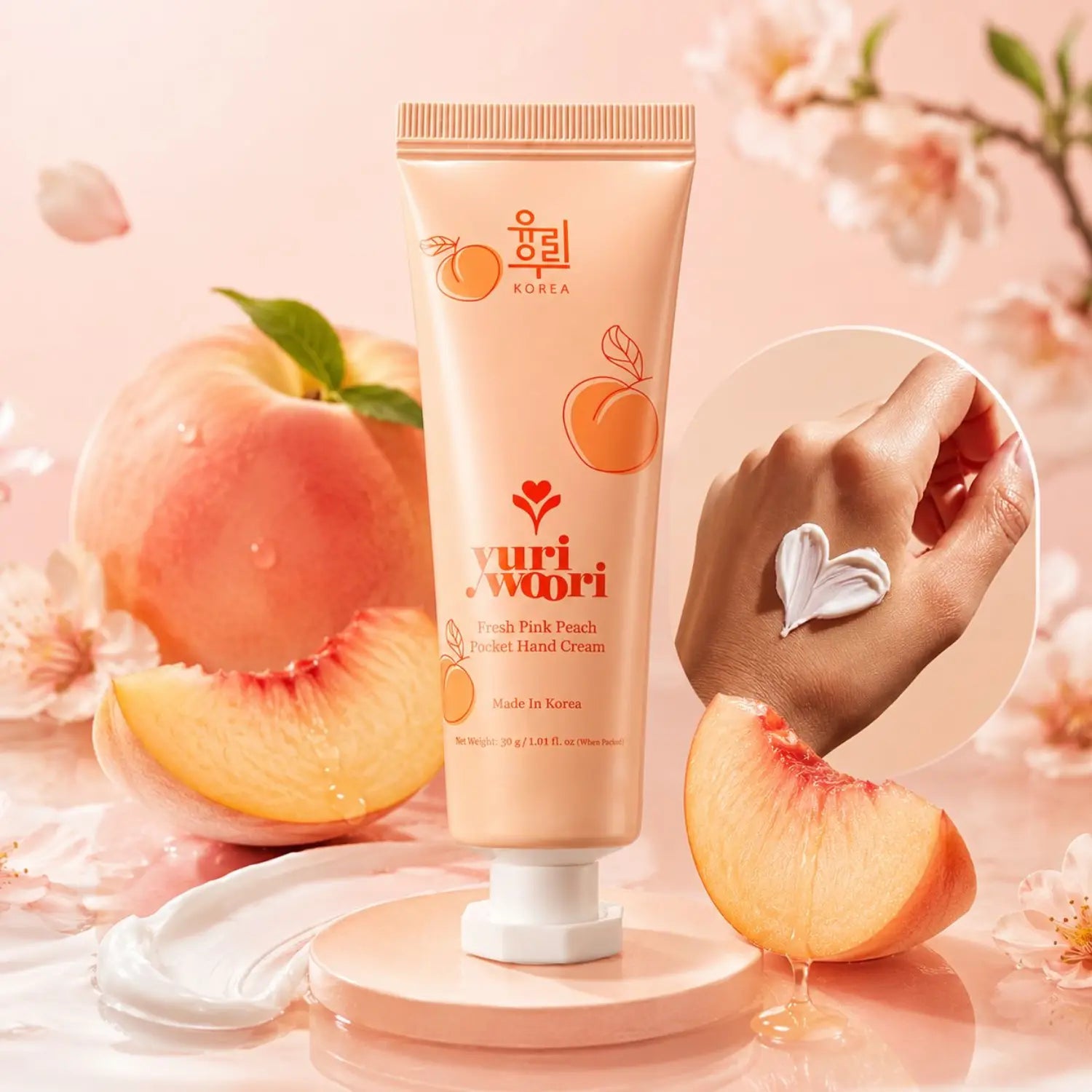 Yuri Woori Peach Pocket Hand Cream | Fresh Scent & Daily Moisture Yuri Woori Peach Pocket Hand Cream | Fresh Scent & Daily Moisture