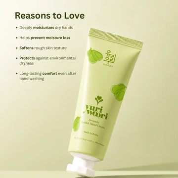 아보카도와 동백꽃 성분이 함유된 초보습 한국산 핸드크림 - 30ml