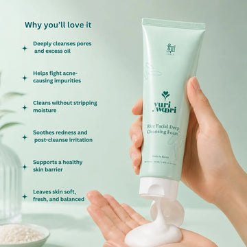 Yuri Woori Rice Facial Deep Cleansing Foam
