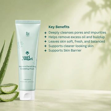 Yuri Woori Aloevera Facial Deep Cleansing Foam