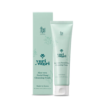 Aloe Vera Facial Deep Cleansing Foam – Korean skincare face wash for deep cleansing